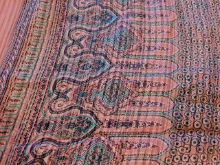Vintage 4 1/3 Yards Tourist Souvenir Silk Fabric 1950 