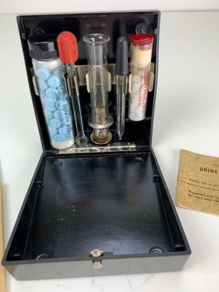 Antique Vintage Medical Surgical Eli Lilly Urine Sugar Test Case Nib