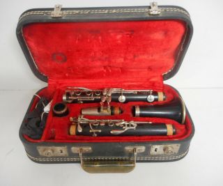 Vintage Buffet Crampon Evette Wood Clarinet Made In Paris With Case Late 1960 