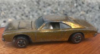 Vintage Hot Wheels Redlines Custom Dodge Charger 1968 Metallic Gold
