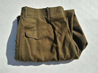 Ww2 Us Army Button Fly Wool Pants/trousers Size 38x31
