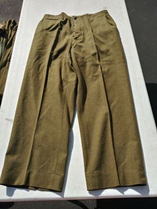 WW2 US Army Button Fly Wool Pants/Trousers Size 38x31 2