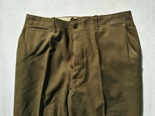 WW2 US Army Button Fly Wool Pants/Trousers Size 38x31 3