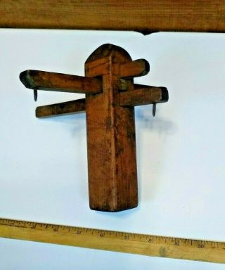 Antique Wooden Tools Scribe Unusual Handmade??? Primitive Tool