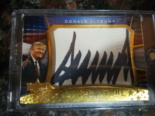 Decision 2016 Donald Trump Cut Signature Auto Autograph Card Gold Foil Rare ●