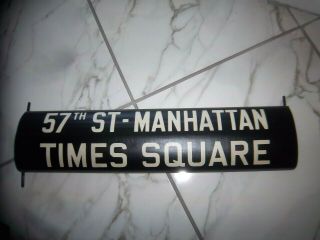 Vintage R10 Nyc Ny Bmt Subway Sign 1948 Roll Sign Times Square 57 St.  Manhattan