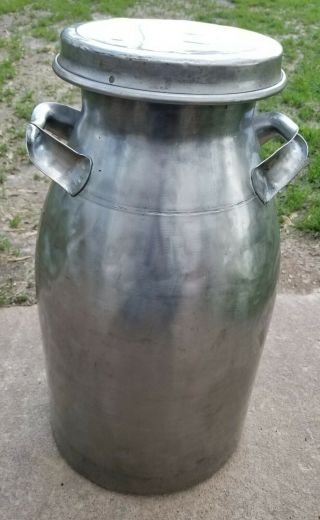 Vintage 40 Qt Stainless Steel Milk Can 10 Gal Firestone A8087