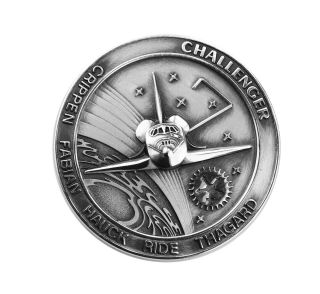 Rare Nasa 1983 Space Shuttle Challenger (sts - 7) Silver Robbins Medallion Sn 204