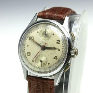 Vintage Telda Chronograph Swiss 17j Venus Cal 170 Movement Men 