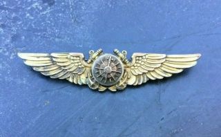 Wwii Ww2 Usn Us Navy Officer Aviation Navigator Observer Wings Pin 2 3/4 " Amico