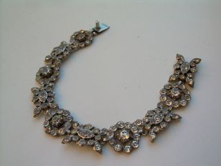 Antique Georgian Silver & Old Cut Paste Closed Back Bracelet. 3