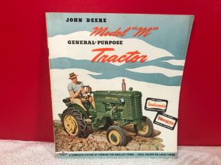 Rare 1960s John Deere Farm Tractor Model M Advertising Brochure