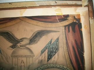 1864 Presidential Ticket Campaign Banner Abraham Lincoln Andrew Johnson 2