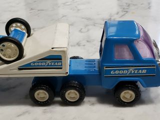 Vintage Buddy L Goodyear Transport Semi With Dragster 10 