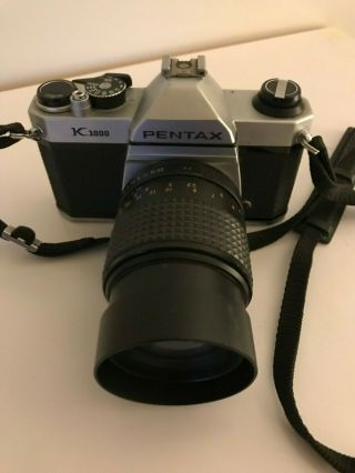Vintage Pentax K 1000 35mm Film Camera W/ Vivitar Lens 55mm
