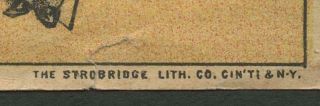 1880 ADAM FOREPAUGH CIRCUS TRADE CARD - CLOWN MAN IN TUX & TOP HAT - LITHO 2
