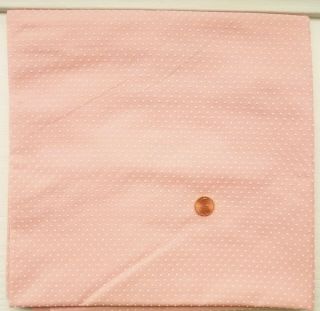 Vintage Flocked Fabric Peach/pink With White Swiss Dot 45 " W X 43 " L Semi Sheer