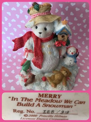 Cherished Teddies Merry In The Meadow We Can Build A Snowman