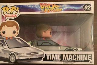 Funko Pop Rides Back To The Future Delorean Time Machine Marty Mcfly 02 Vaulted