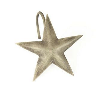 Set - 12 Vintage Tin Star Shower Hooks