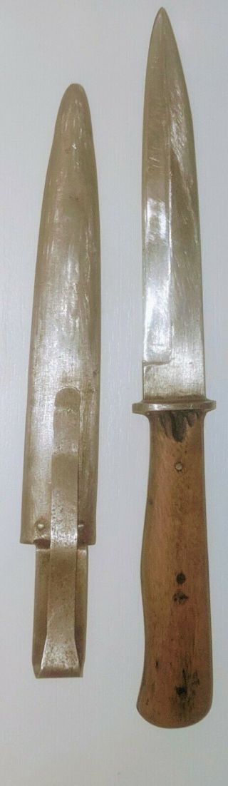 Wwii German Army Infantierkampfmesser 42 Fighting Knife W/ Sheath -