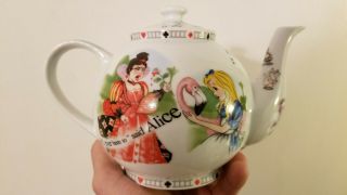 Alice In Wonderland Teapot Ceramic Porcelain Paul Cardew Lewis Carroll Disney