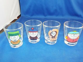 Set Of 4 South Park Shot Glasses