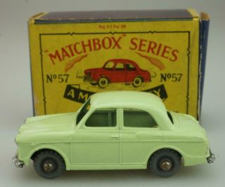 Matchbox Series A Moko Lesney Product No.  57 Wolseley 1500 1958/61 Boxed Pr386