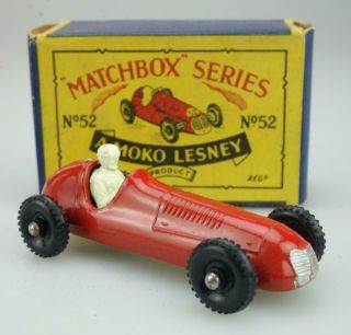 Matchbox Series A Moko Lesney Product No.  52 Maserati 1958 Boxed Pr387