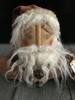 Primitive Handmade Grubby Santa Clause Doll Shelf Sitter Christmas Ornies