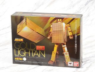 Soul Of Chogokin Gx - 32r Gold Lightan 24k Gold Plated Die - Cast Model Bandai