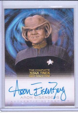 Star Trek Quotable Deep Space Nine Ds9 Autograph Card Aron Eisenberg As Nog