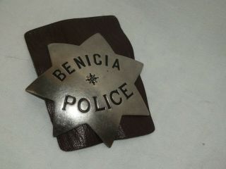 Benicia Police Detectives Badge Classic 7 Pt.  Star,  Fob Ed Jones & Co.  Obsolete