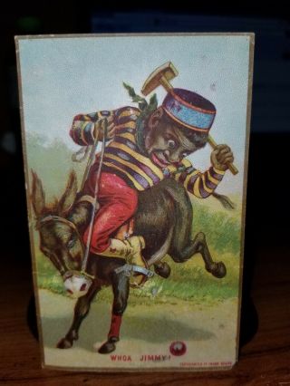 1800s Trade / Advertising Card Black Americana Starkey & Wellman Brattleboro Vt.