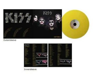 Kiss Outtakes Ii & Demos 500 Only Yellow Colored Vinyl Import Lp Rare