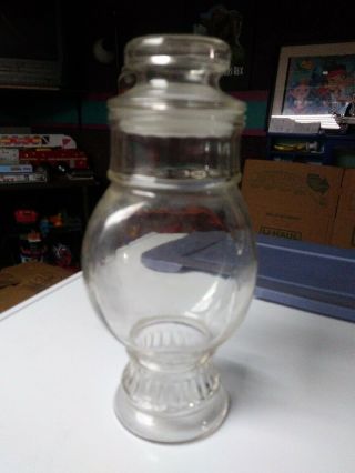 Vintage Apothecary Clear Glass Jar Candy Display Drugstore Canister