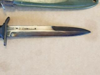 WWII US M3 FIGHTING KNIFE - BLADE MARKED US M3 CAMILLUS - Correct M8 SCABBARD 2
