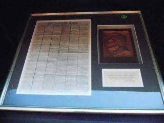 NY Times Framed Newspaper,  of President Lincoln ' s Asassanation.  With More 2