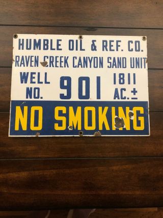 9x12 Humble Oil Lease Sign