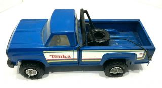 Vintage TONKA Dodge Pickup Truck Toy,  Blue Pressed Steel,  XR - 101,  14 - 1/2 