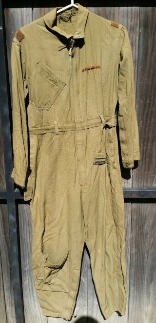 Ww2 Wwii Named Ranked Major Type A - 4 Flight Suit Made By Lee With Lee Buttons
