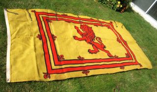 Large Antique Scottish Lion Rampant Flag 102 " X 52 "