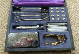 Boxed Vintage Weiss London Surgical / Veterinary / Medical Instrument Set