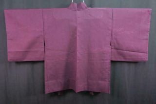 03v16339 Silk Japanese Kimono Haori Jacket See - Through