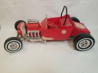 Vintage Marx Big Red Hot Rod Roadster Ford Model T Bucket Toy Car