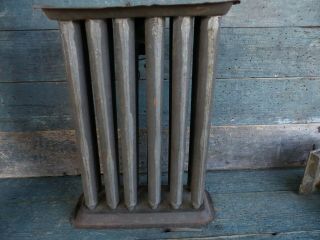 Antique Primitive Early 19thc 12 Hole Soldered Tin Candle Mold Aafa 10.  5 Inch