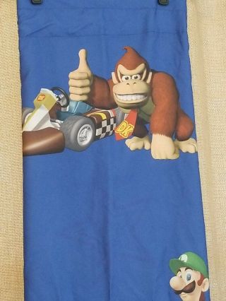 Nintendo Mario Kart Wii 4 Window Curtain Panels • 2011 • Donkey Kong & Mario 2