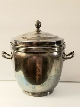Vintage - Sheffield Silver Co Silver Plate Ice Bucket With Insert