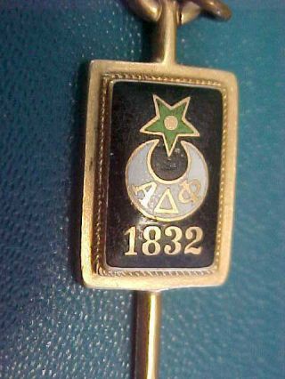 1906 Alpha Delta Phi Gold Pocket Watch Fob Key 14k Pin
