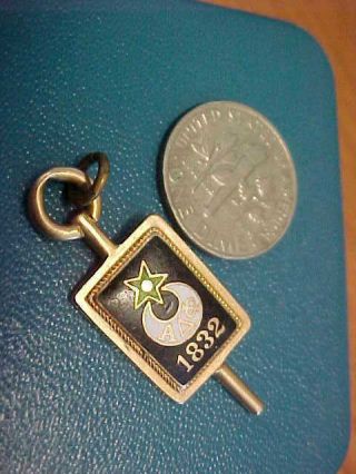 1906 Alpha Delta Phi Gold Pocket Watch Fob Key 14K Pin 2